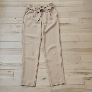 Express Women's Beige Tie-Waist Trousers